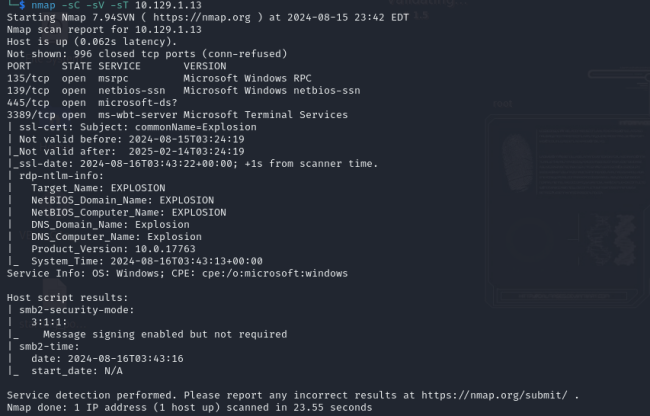 nmap scan